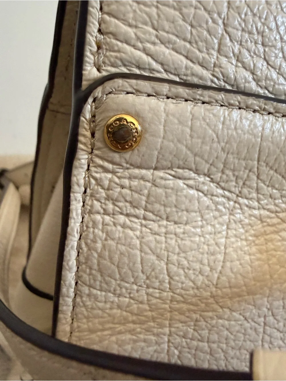 Coach structured pebbled